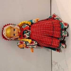 Denmark Dutch Girl Doll with braids with baby  sleepy eyes jointed arms legs